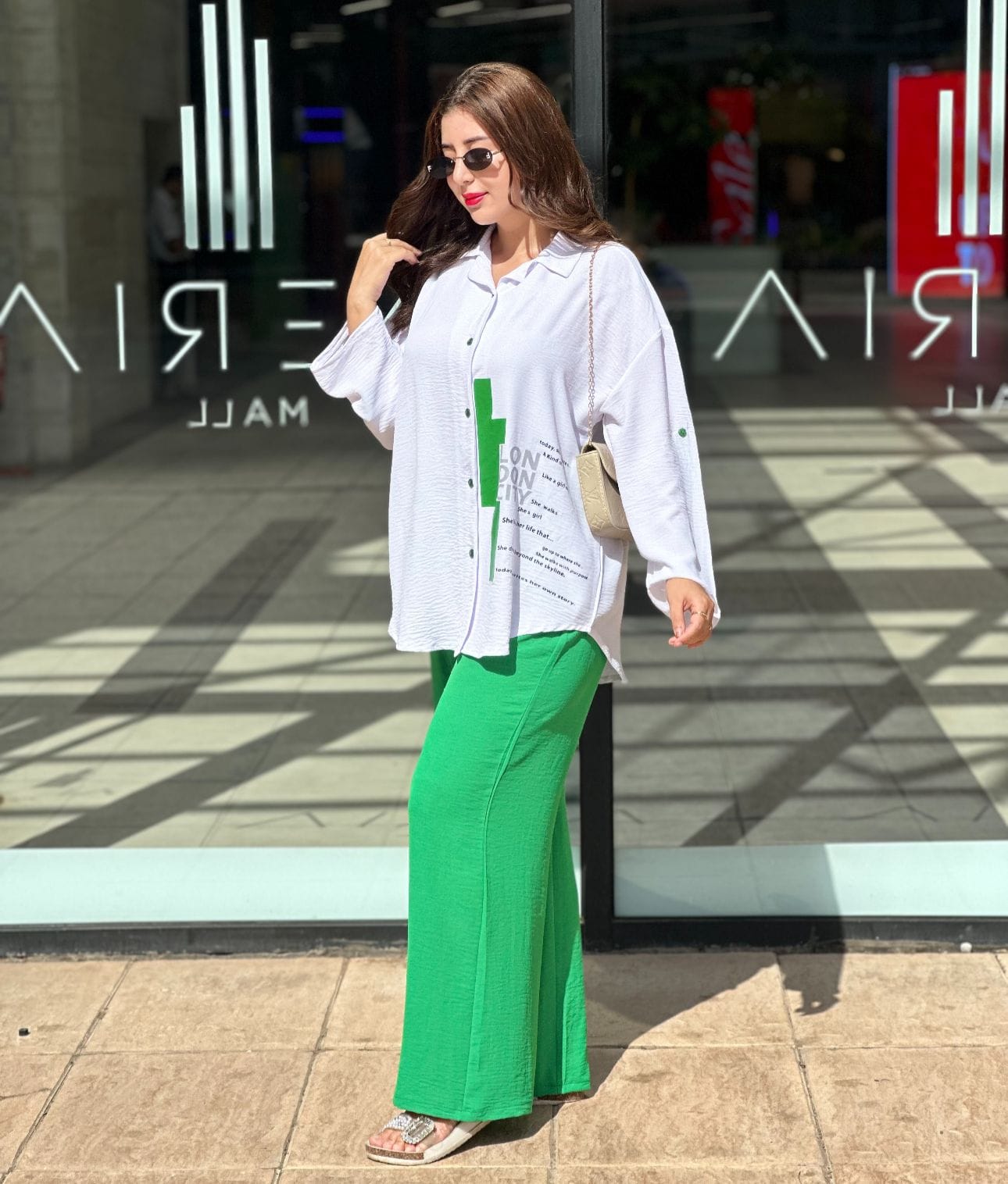 أنصومبل 2 بياس ثوب كريب مكرّش طايح و مريح 3 ألوان