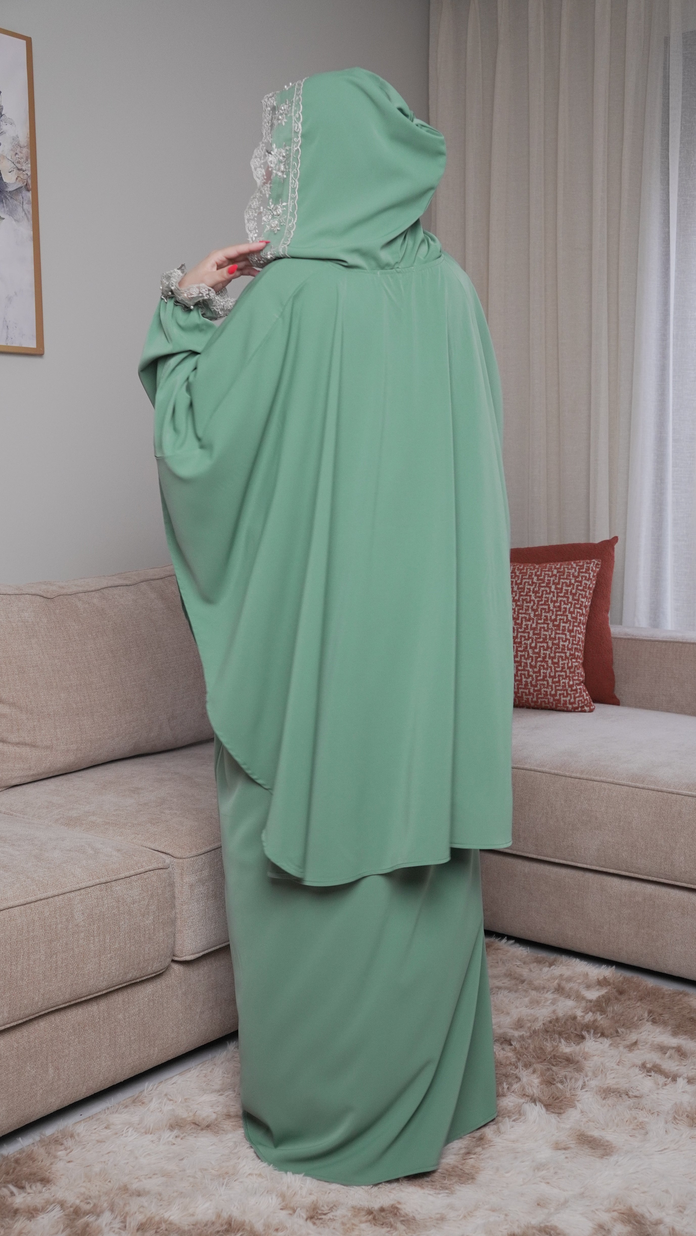 آخر صيحات عباية الصلاة 3 قطع بالسلهام😍