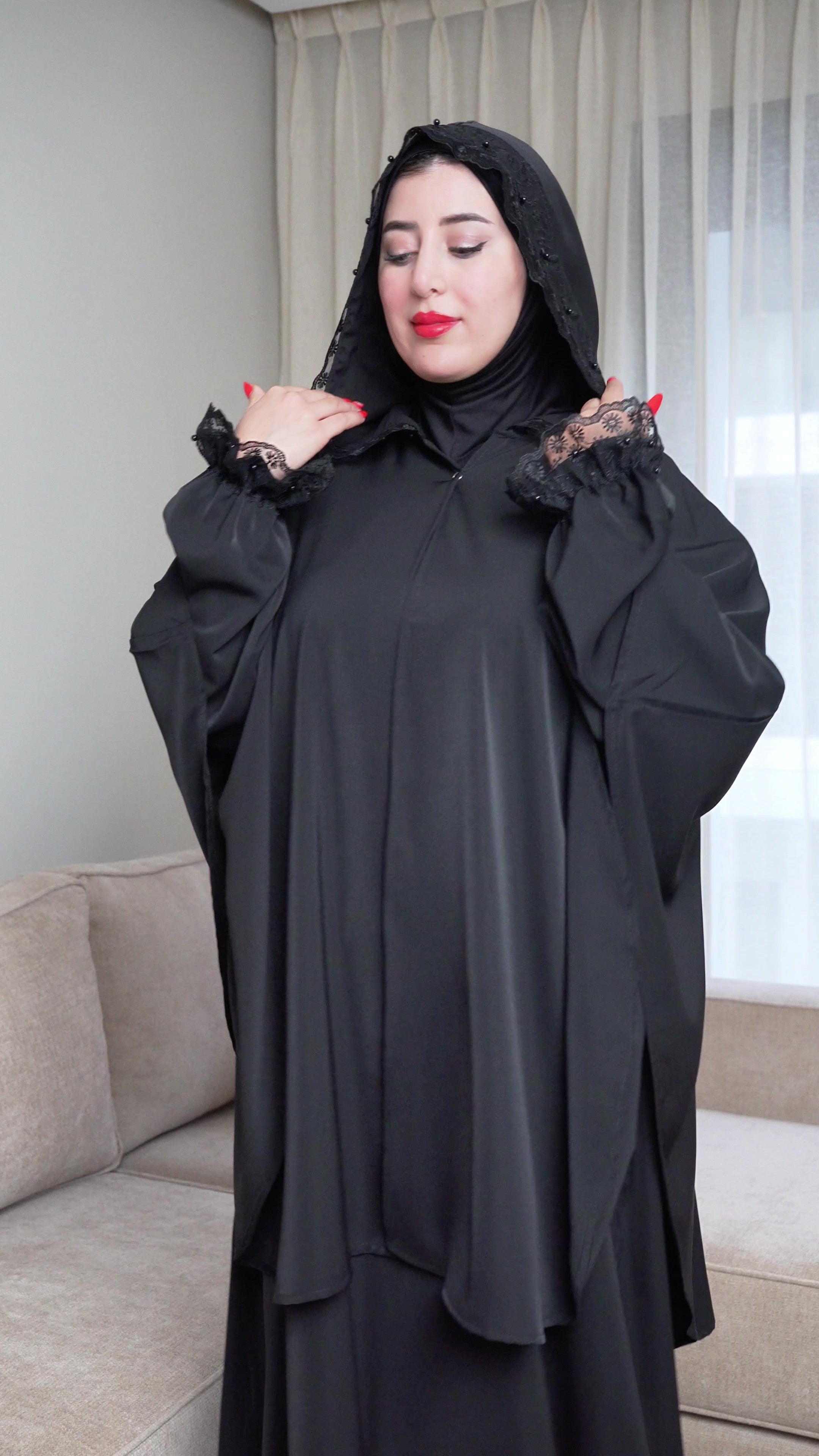 آخر صيحات عباية الصلاة 3 قطع بالسلهام😍